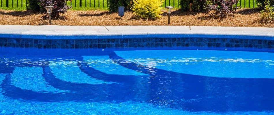 Fiberglass pool with stairs in Madison, AL.